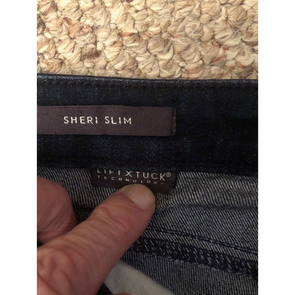 NYDJ Women Jeans Size 4 Blue Mid-Rise Sheri Slim Straight Leg Stretch Denim - Picture 3 of 10